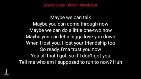 when i need love lyrics